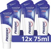 Bol.com Prodent Tandpasta - White System - met een natuurlijk witmakend ingrediënt dat het tandglazuur reinigt - 12 x 75 ml aanbieding
