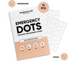 Breakout+Aid® Emergency Pimple Patch met Salicylzuur 72 Stuks - Puisten en Acne Patch - Pimple Patches - Puisten Verwijderaar