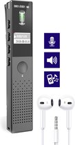 Voice Recorder Professioneel - Digitaal - Dictafoon- Inclusief Oortjes - 16GB Geheugen - USB Oplaadbaar - Audi Recorder