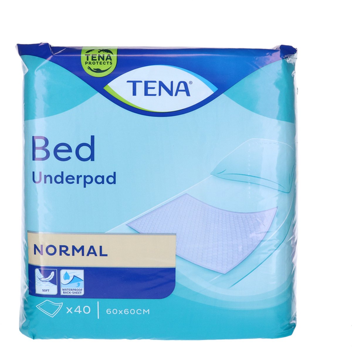Tena Bed Normal 60 x 60 cm - 1 paquet de 40 protections
