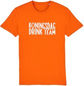 Koningsdag drinkteam Unisex T-shirt maat XS - koningsdag shirt - koningsdag kleding - oranje shirt heren - koningsdag t- shirt - oranje shirt dames