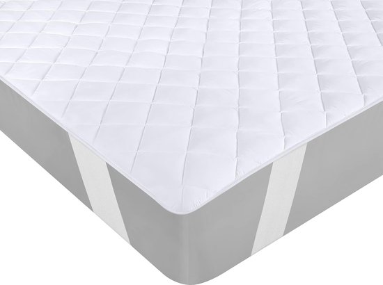 BEDLORE Matrasbeschermer 100% waterdicht 160 x 200 cm, zachte en ademende matrastopper diep zakontwerp 40 cm machinewasbaar, grijs