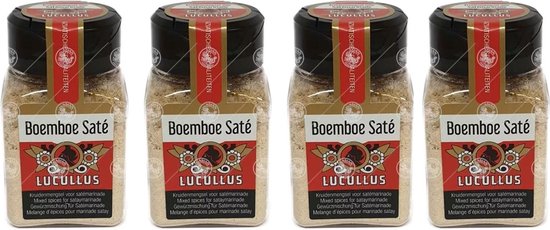 Lucullus Boemboe Saté - kruidenmengsel voor satémarinade - 4 x 45 gram