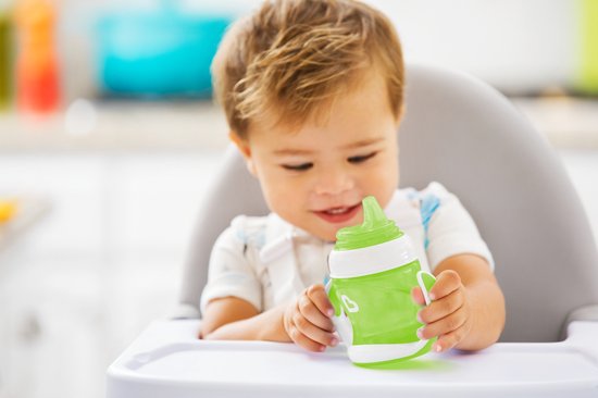 Munchkin Gentle Overgangsbeker - Transition Cup - Anti-lek Beker voor Baby's – Vanaf 4 Maanden - 118ml - Groen - Munchkin