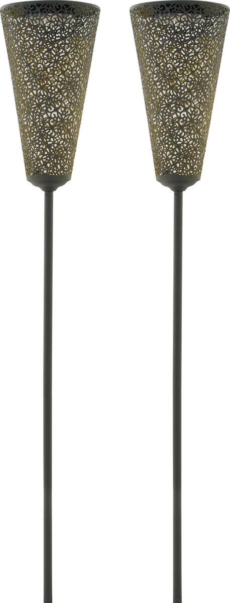 Luxform - 2x Solar Tuinfakkel - Leeds - LED - Werkend op zonne-energie - Set van 2 stuks