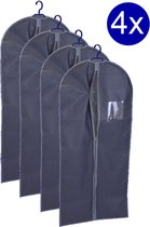 4x Housse à vêtements avec fermeture éclair - 60x135cm - Sac à vêtements - Protection la saleté et les mites - Ouverture pour cintre