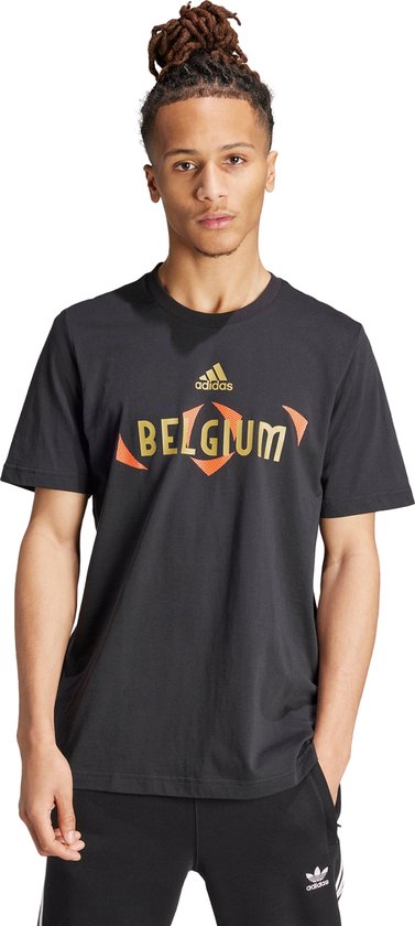 adidas Performance UEFA EURO24™ België T-shirt - Heren - Zwart- 3XL