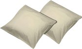 Sleepnight Kussensloop - 2 Pack ivoire Effen Flanel - 63 x 63 cm - - 600746-2x-63 x 63 cm
