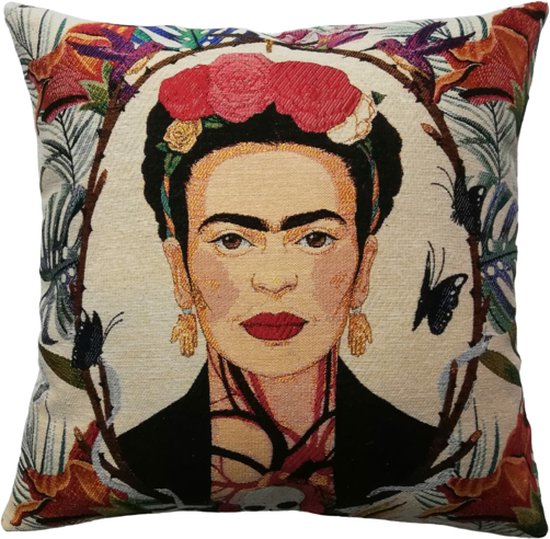 Frida Kahlo kussenhoes - Gobelin stof - 40 x 40 cm
