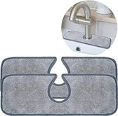Absorberende Mat Keukenkraan Sink Splash Guard Microfiber Reinigingsdoek Protector Pads voor Keuken Badkamer - Set van 2