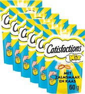 Catisfactions Mix Snacks - Kattensnoepjes - Zalm en Kaas - 6 x 60g