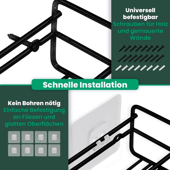 4x SONGMICS Kruidenrek / keukenorganizer - metaal