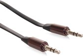 Audio Aux Kabel Jack 3.5-mm zwart 1m compatibel met alle audio-apparaten.