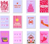Planbooks - Cartes de vœux - Jeu de cartes - Cartes postales - Cartes de félicitations - Cartes d'anniversaire - A6 - 36 pièces