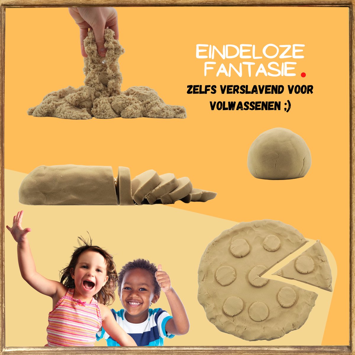 Sand Mania® kinetisch zand - 3 KG Navulling Beige / Naturel - Sensorisch Speelzand voor Kinderen — afbeelding 7