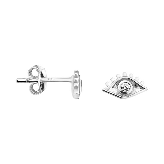 Monkimau Meisjes oorbellen hoefijzer geluksbrenger oorstekers van 925 sterling zilver echt zilver met 8 kristallen rose goud geplateerd