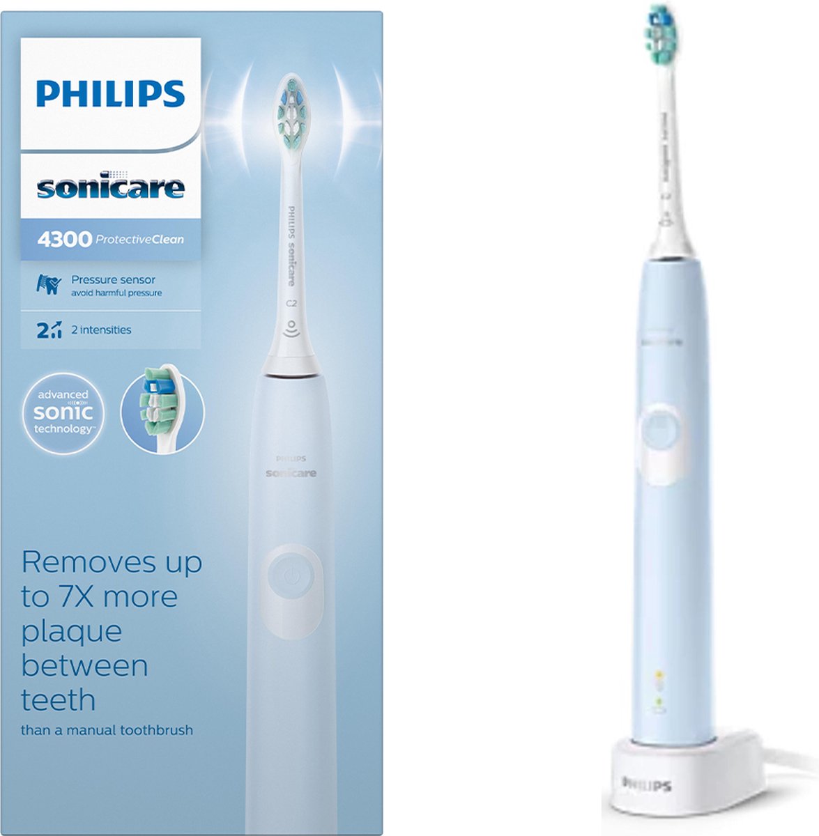 Philips Sonicare 4300 ProtectiveClean HX6803/04 - lichtblauw