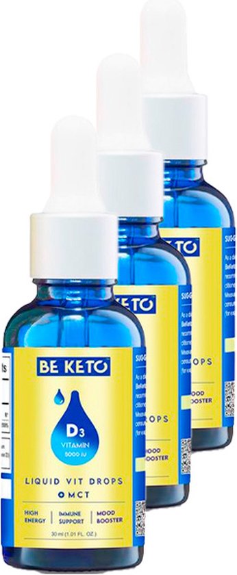 Be Keto | Vitamin D3 Drops | 30ml | 3 stuks | 3 x 30 ml