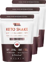 Be Keto | Diet Keto Shake | Natural Chocolate | 3 stuks | 3 x 500 gram