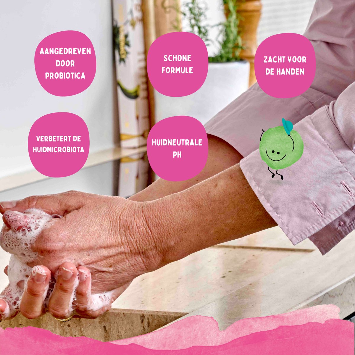 YOKUU Probiotische Vegan Handzeep – Thijm & Zeezout/Wilde bessen/Komkommer & Munt – 1 Herbruikbare Glazen Fles + 1 Parel per Geur - Schuimende Waterloze Zeep