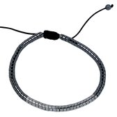 Armband- Zwart -metaal -verstelbaar- Charme Bijoux