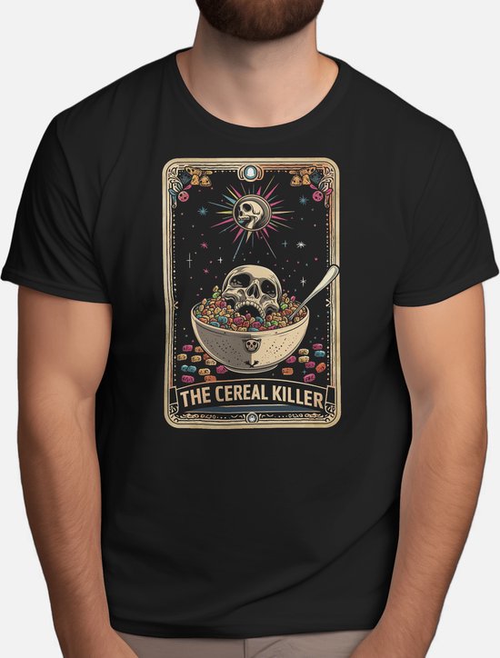 Foto: Cereal killer funny tarot card t shirt darkstyle tarot victoriangothic darkbeauty donkerestijl gotischekunst witchcraft witchyvibes hekserij hekserigevibes