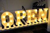 Lichtgevende Letters OPEN - 22 cm - Wit - LED