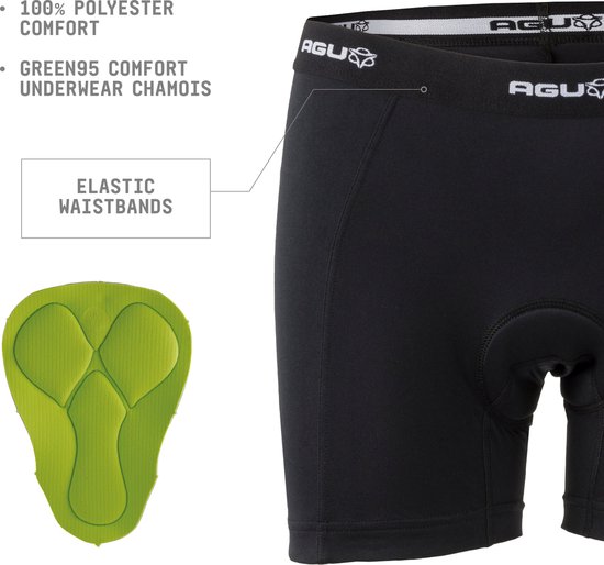 AGU Underwear Fietsonderbroek Essential - Fietsonderbroek Dames met Zeem - Ademend Fietsondergoed - Zwart - XS van AGU — afbeelding 3
