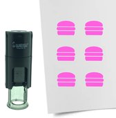 CombiCraft Stempel Hamburger 10mm rond - roze inkt