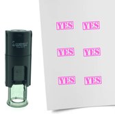 CombiCraft Stempel YES 10mm rond - Roze inkt