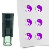 CombiCraft Stempel Yin Yang 10mm rond - Paarse inkt
