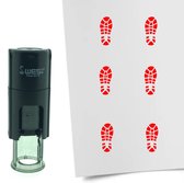 CombiCraft Stempel Schoenafdruk 10mm rond - rode inkt