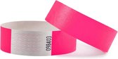 100 Polsbandjes, Tyvek Neon pink (roze), CombiCraft - Hoge kwaliteit
