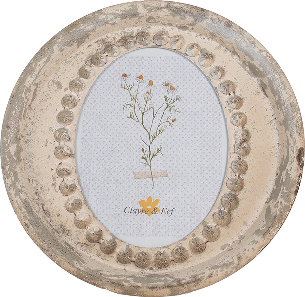 Clayre & Eef Fotolijst 18x24 cm Beige Metaal