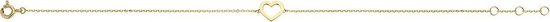 New Bling Goud 9NBG 0082 14 karaat gouden armband 16,5+1+1 cm - Hart 9,5x6,5 mm - Goud