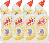 4x Gel blanchissant Harpic - Citroen - 750 ml - Javel - Eau de Javel - Nettoyant WC - Pack économique