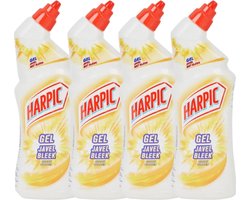 4x Harpic bleekgel - Citroen - 750ml - Javel - Bleek - Toiletreiniger - Voordeelverpakking