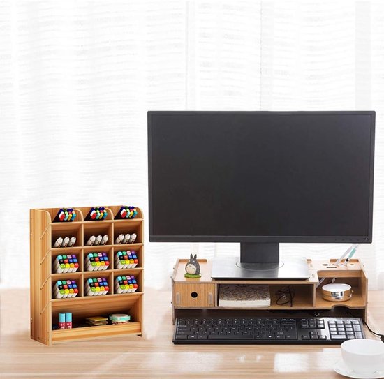 Boîte de Rangement Multifonctionnelle En Bois - Technology