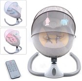 Elektrisch Wipstoel - Baby Schommelstoel - Elektrische Babyschommel - Babyswing - Wipstoeltjes voor Baby met Muggennet - Grijs