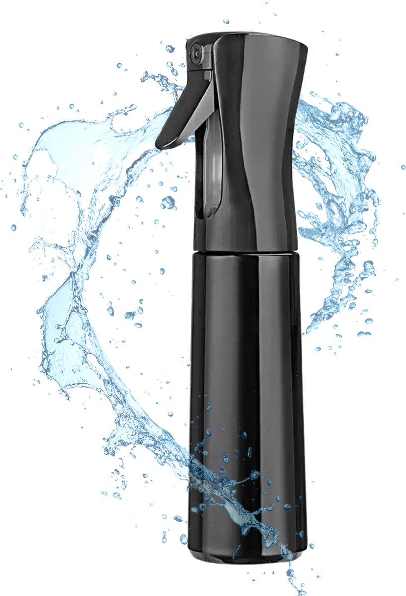 Bellbon Waterspuit 500ml Haar Waterverstuiver Spray Luxe Kappersspuit Mist Plantenspuit Zwart
