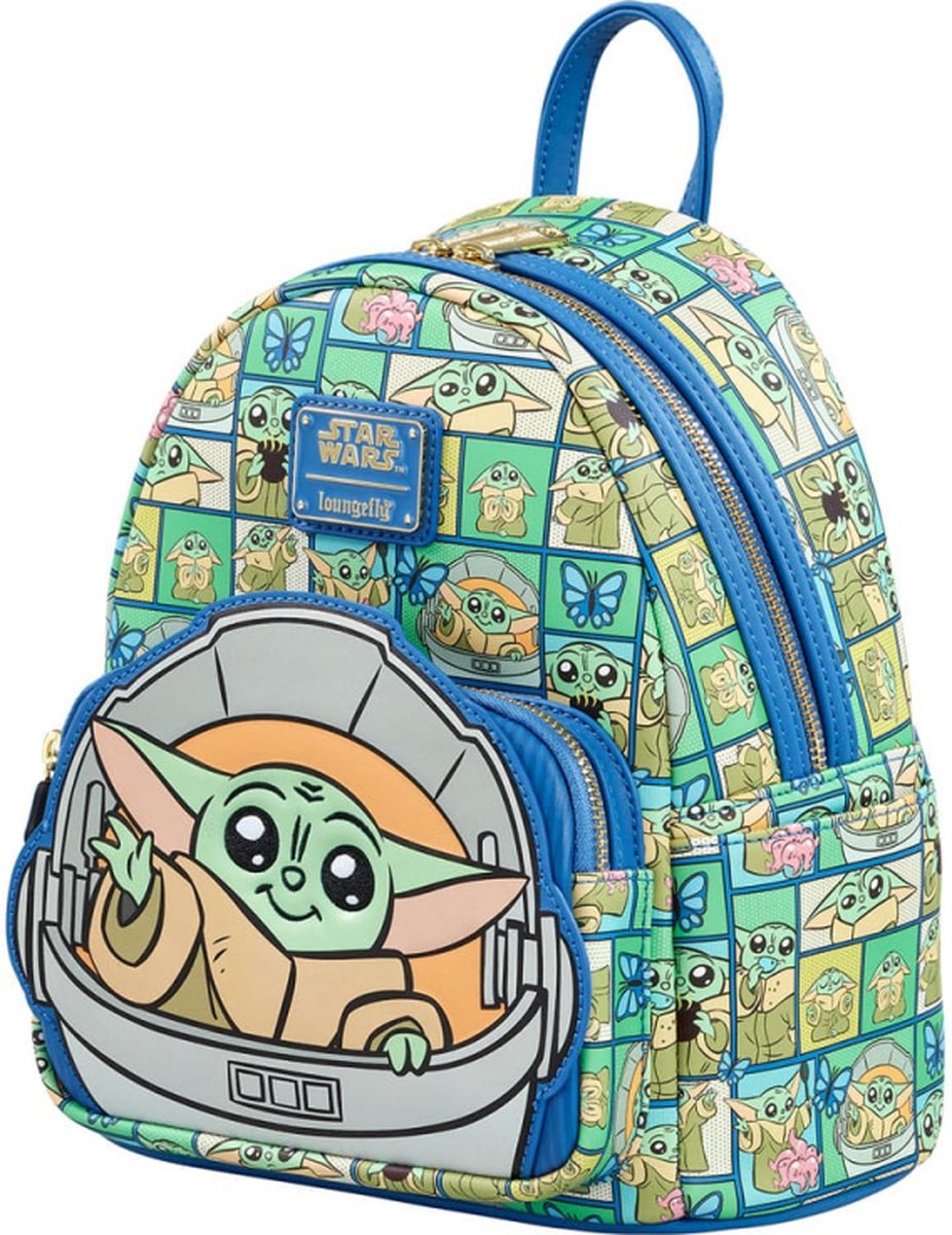 Star Wars: The Mandalorian by Loungefly Backpack Mini Grogu Squares