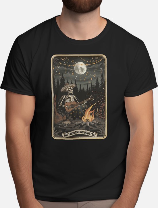 THE ENCHANTING MINSTREL - T Shirt - DarkStyle - Tarot - VictorianGothic - DarkBeauty - DonkereStijl - GotischeKunst - Witchcraft - WitchyVibes - Hekserij - HekserigeVibes