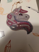 Diamond painting sleutelhanger unicorn eenhoorn