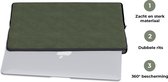 Laptophoes 15.6 inch - Inductie beschermer - Leer - Structuur - Dieren - Laptop sleeve - Binnenmaat 39,5x29,5 cm - Zwarte achterkant