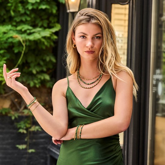 CO88 Collection 8CN-26236 Collier Acier Femme Jaspe Rouge