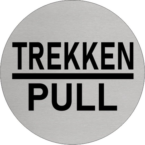 Panneau de porte en aluminium CombiCraft 'PULL - PULL' Ø75 mm avec ruban 3M