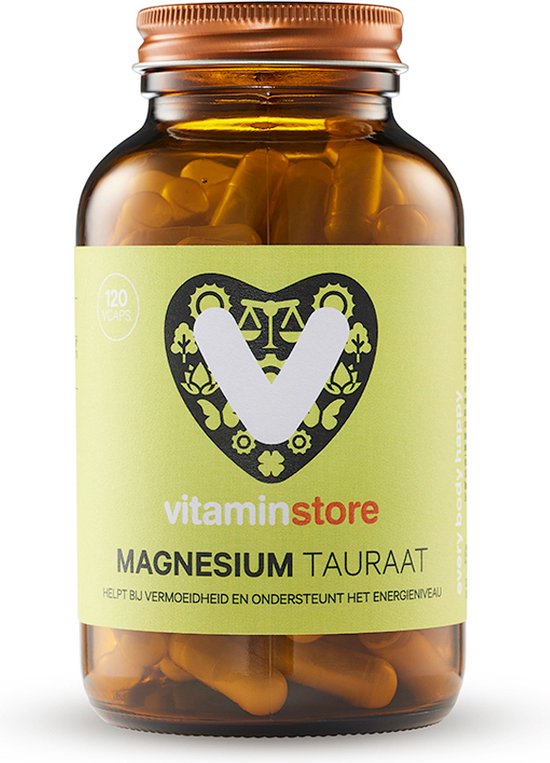 Foto: Vitaminstore magnesium tauraat 120 vegicaps