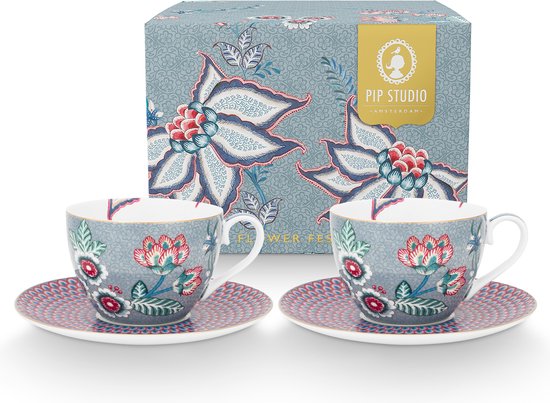 Pip Studio - Set de 2 - tasse et soucoupe - Fête des fleurs