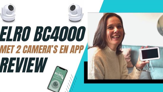 ELRO BC4000 Baby Monitor Royale Full HD Babyfoon met 12,7 cm Touchscreen & Gratis App - Incl. Geluidsdetectie, Voedingsalarm en Temperatuursensor