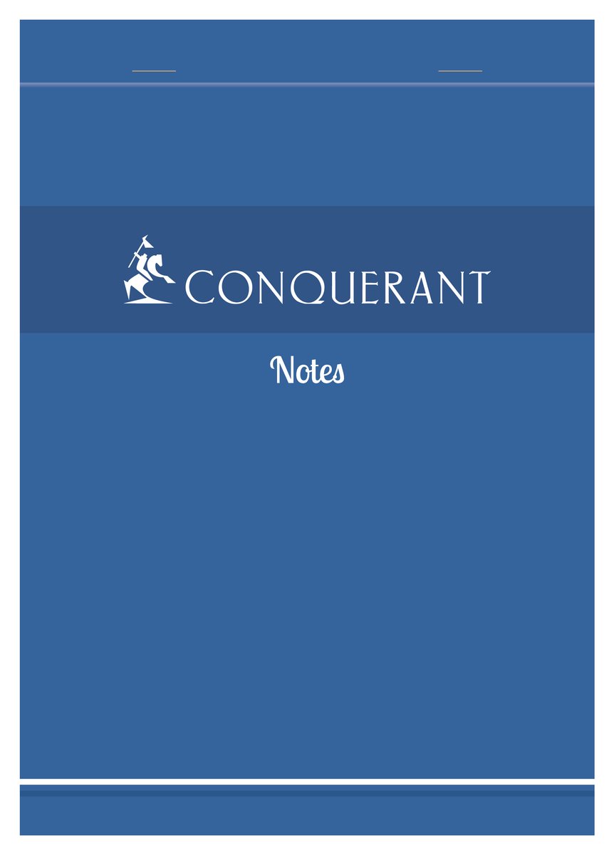 Conquerant 100101160 schrijfblok & schrift A5 200 vel Blauw
